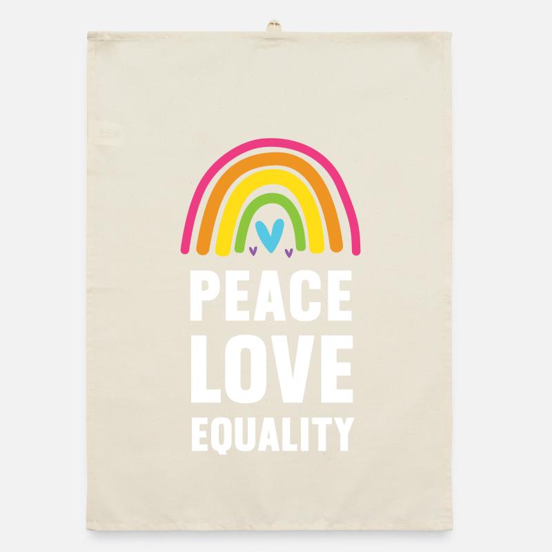 LGBT Pride Month - Peace. Love. Equality Organic dish towel