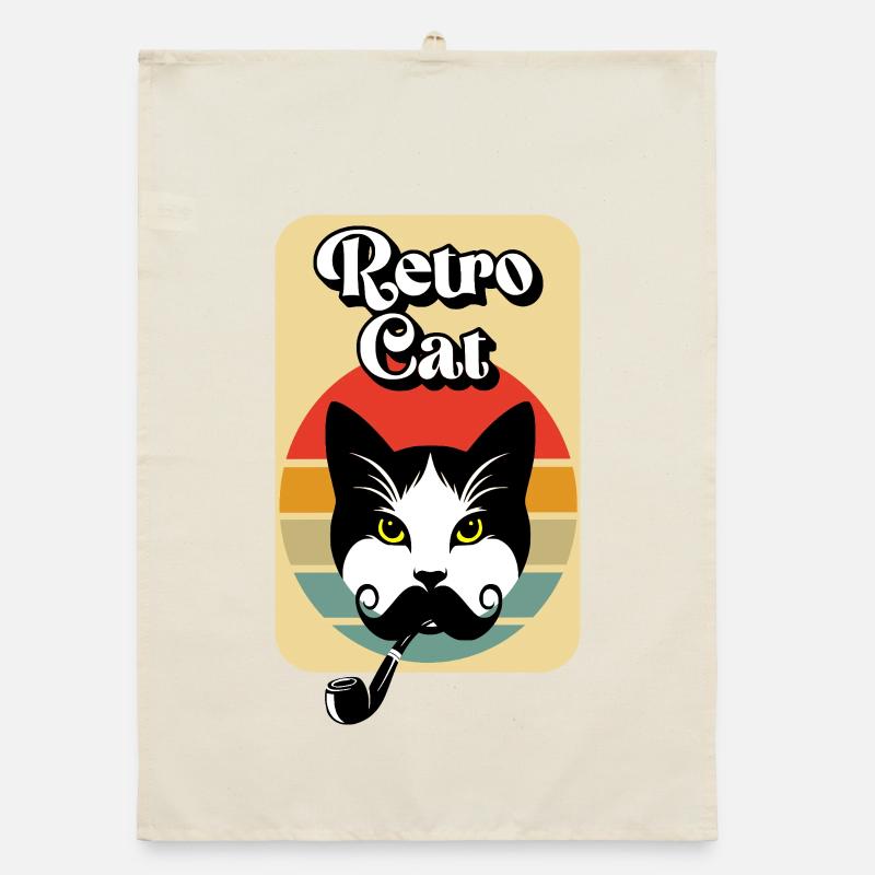 Retro cat Torchon bio