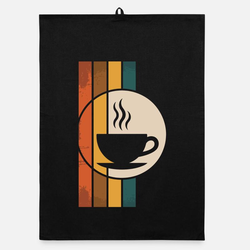 Retro Kaffeetasse Organic Geschirrtuch