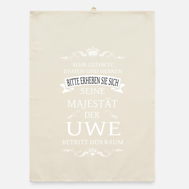 Sa Majesté Uwe entre dans la pièce Torchon bio