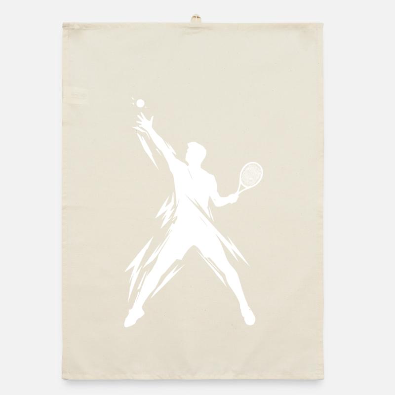 Tennis Player Artwork Organic dish towel