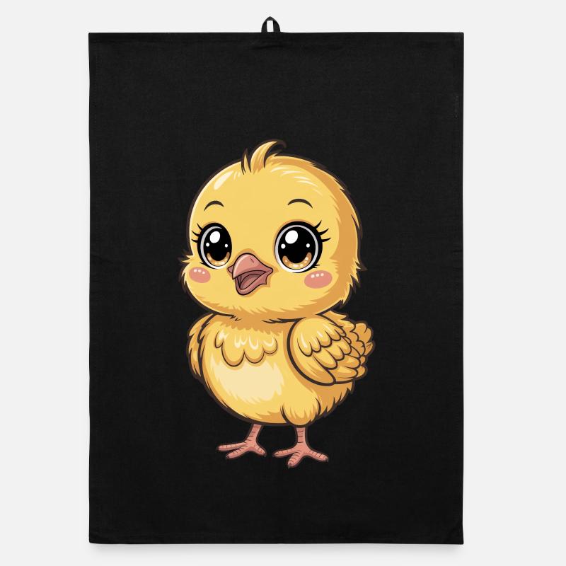 Cadeau de poussin mignon Torchon bio
