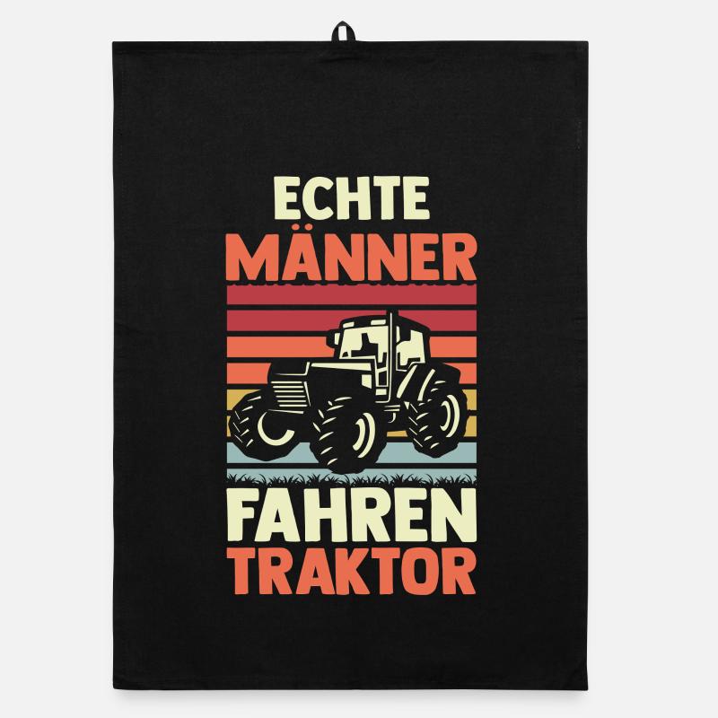 Trecker Landwirt Bauer Traktorfahrer Traktor Organic Geschirrtuch