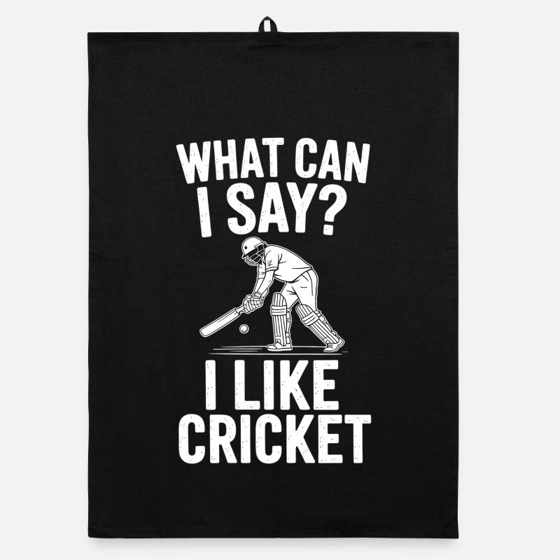 Drôle de cricket : Jeu de cricket vintage Torchon bio