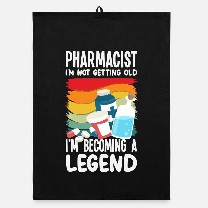 Retro Won't Get Old Legend Pharmacist Pharmacy Organic dish towel