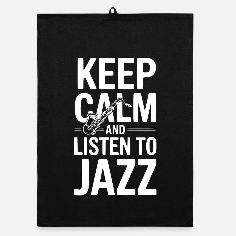 Restez calme et écoutez du jazz Torchon bio