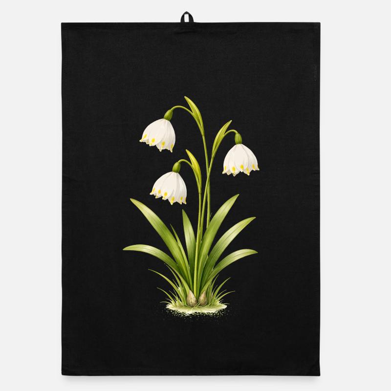 Illustration de la fleur printanière du bécher de mars Torchon bio