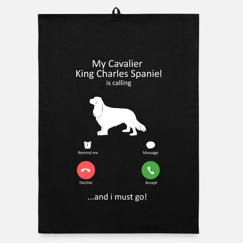 Cavalier King Charles Spaniel ruft Design Organic Geschirrtuch