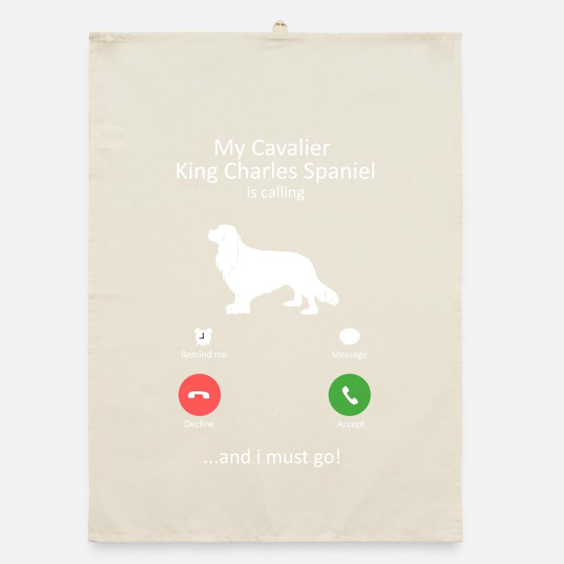Le Cavalier King Charles Spaniel appelle le design Torchon bio