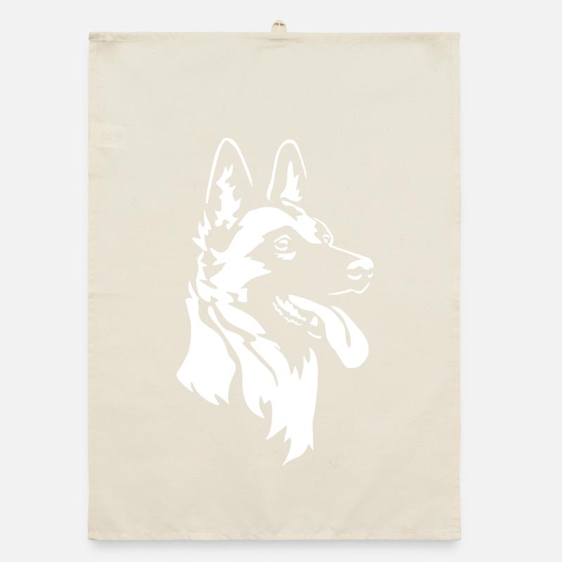 Malinois Kopf "Black Edition" Organic Geschirrtuch