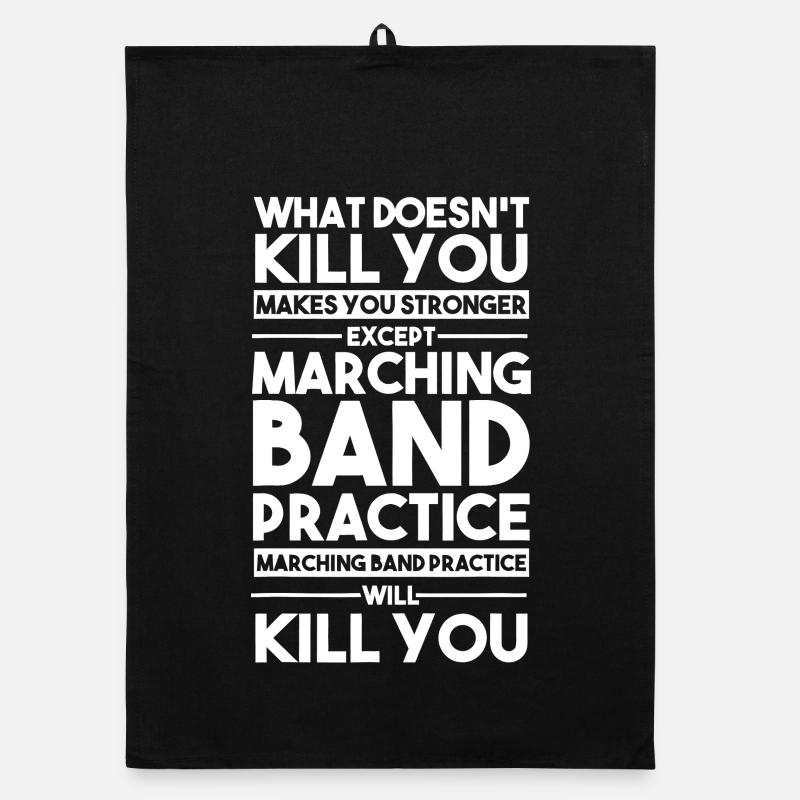 Marching Band Practice Satire Organic dish towel