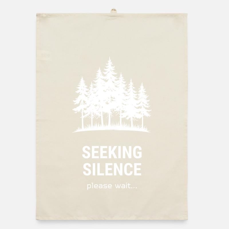 Seeking Silence – Please Wait... Organic Geschirrtuch