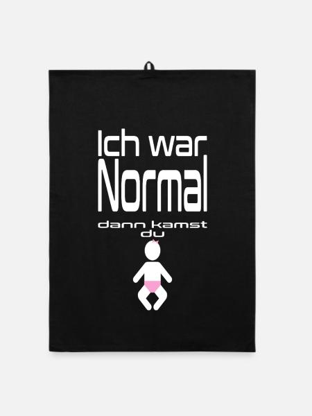 Lustiger Spruch Mädchen Baby Grafik - Organic Geschirrtuch - Schwarz - Vorne