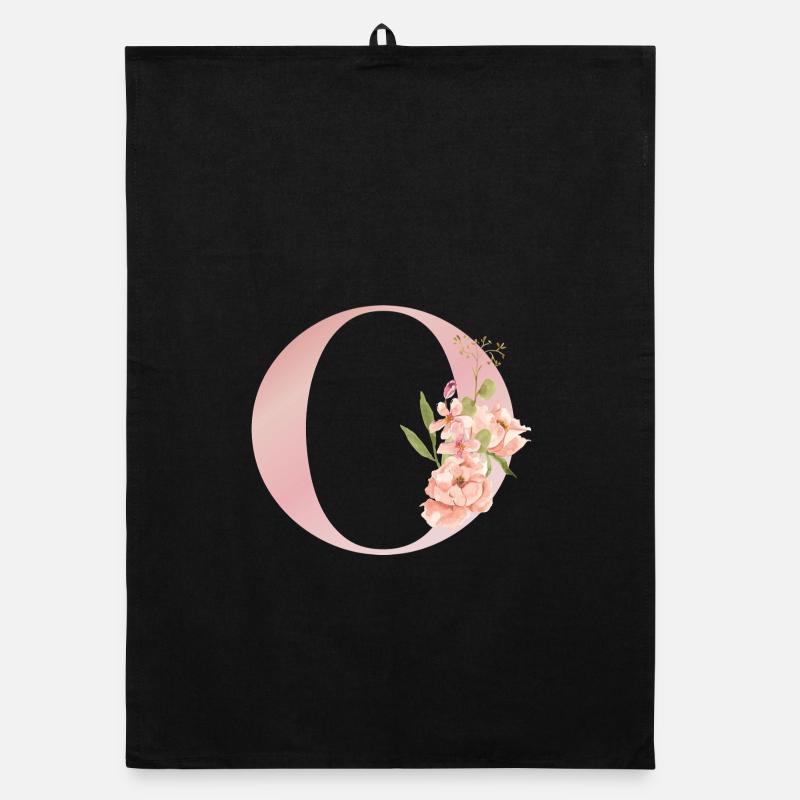 C Florale Monogramme Pastel Torchon bio