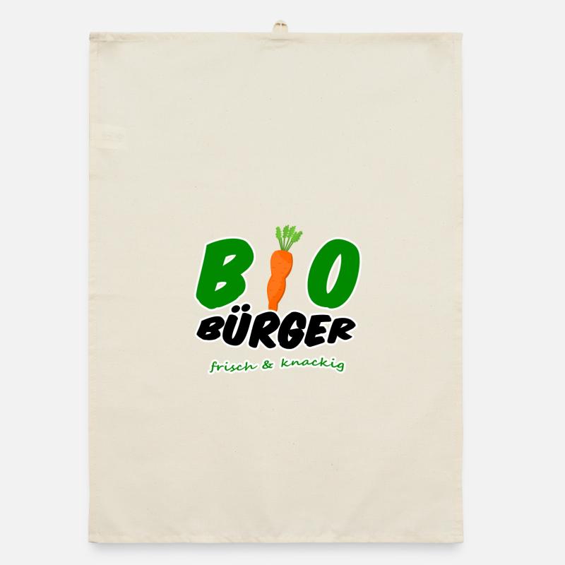 Bio Bürger vegan vegetarisch Spruch Geschenk Organic Geschirrtuch