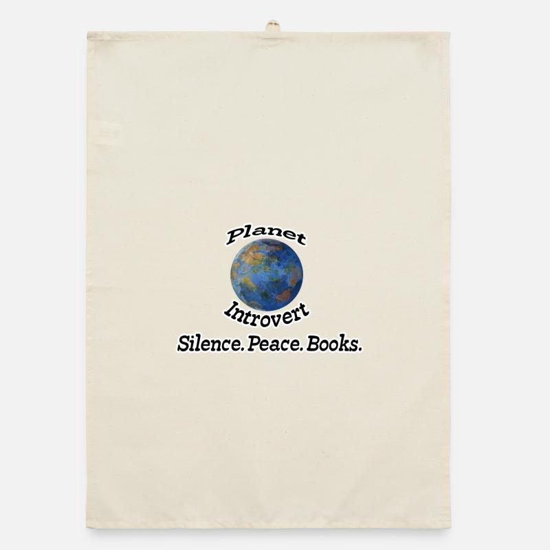 Planet Introvert Nerd, Fun, Geschenk Sprüche, Buch Organic Geschirrtuch