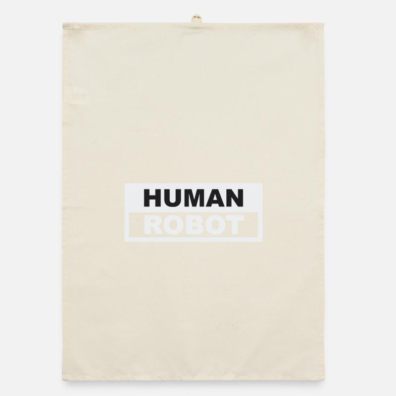 Human Robot - real intelligence Organic dish towel