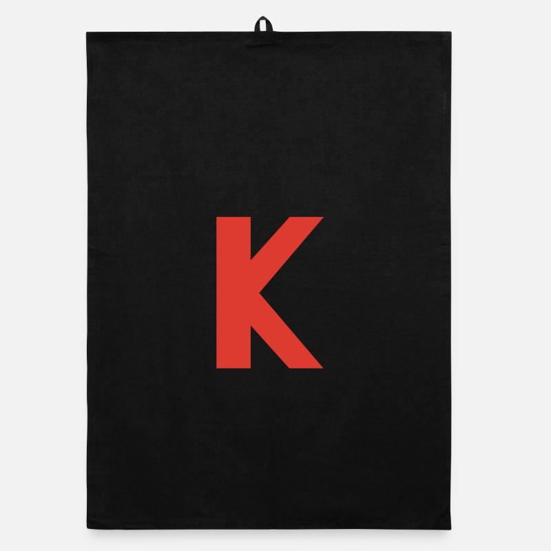 Powerful K: Minimalist red Organic dish towel