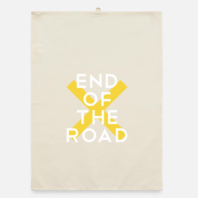 EndofRoad X Yellow Graphic Organic dish towel