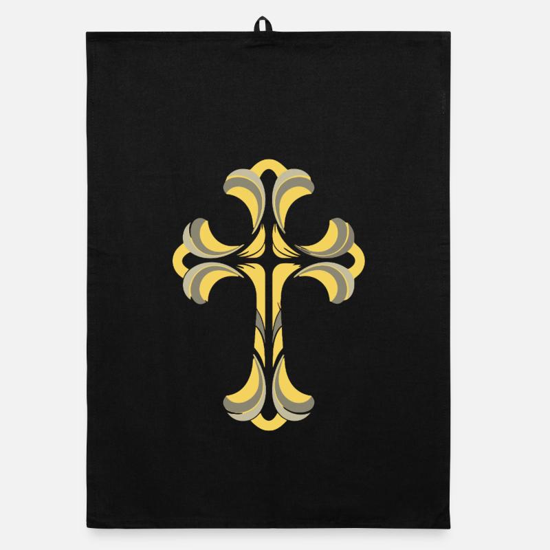 Cross Motif Organic dish towel