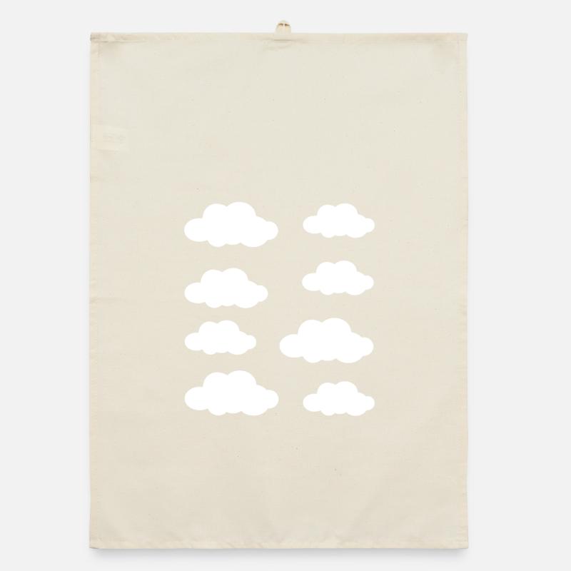 White clouds Organic dish towel