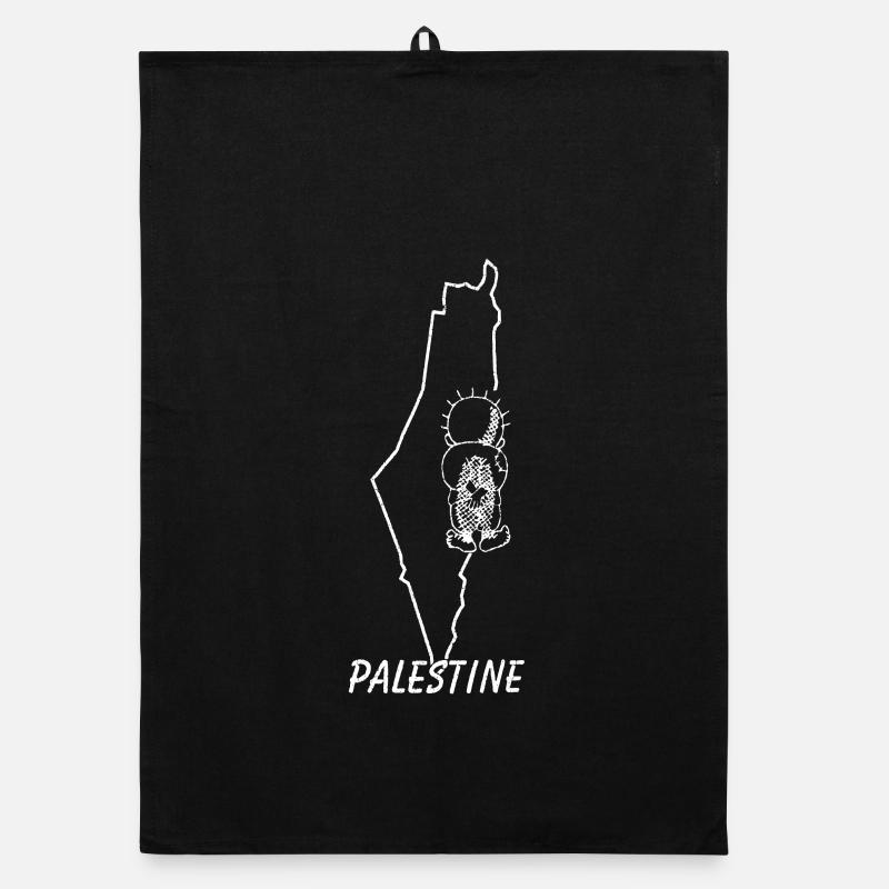 Handala Palestine - Torchon bio - noir