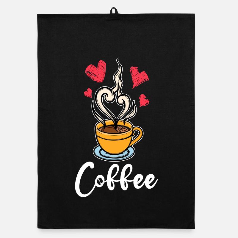 Koffein Kaffee Trinken Kaffeetrinker Spruch Organic Geschirrtuch