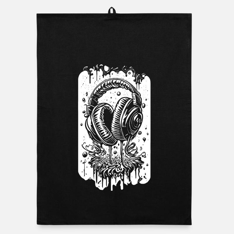 Casque de bande dessinée avec gouttes Torchon bio