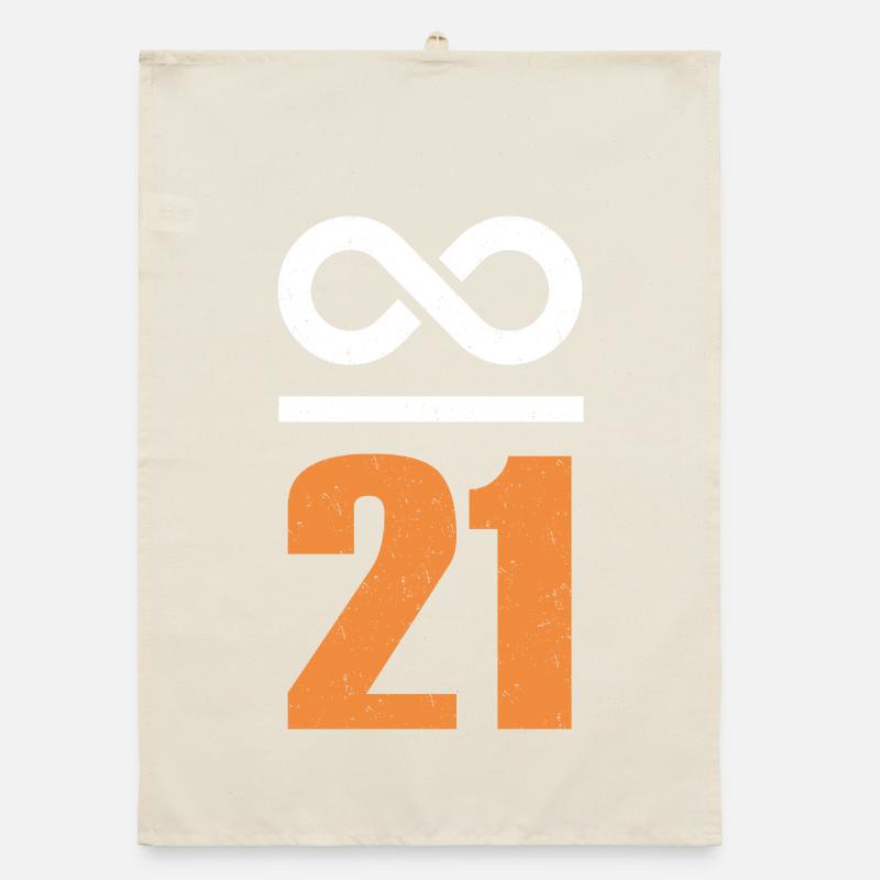 Infinite through 21 million Bitcoin Grunge Organic dish towel