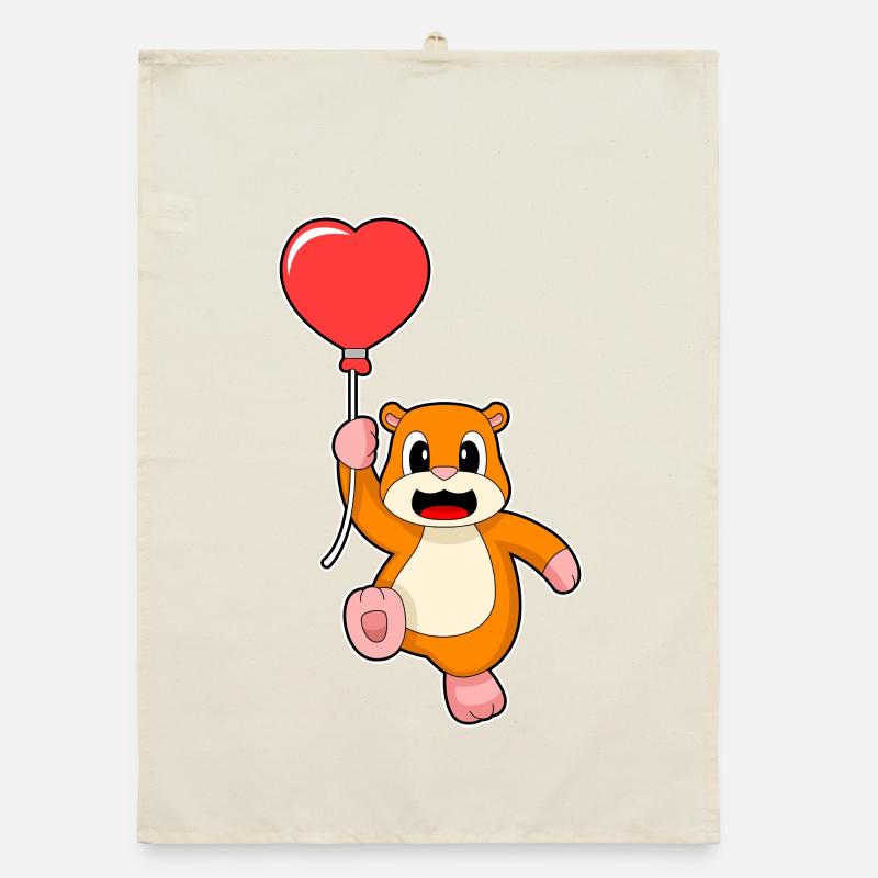 Hamster Balloon Organic dish towel
