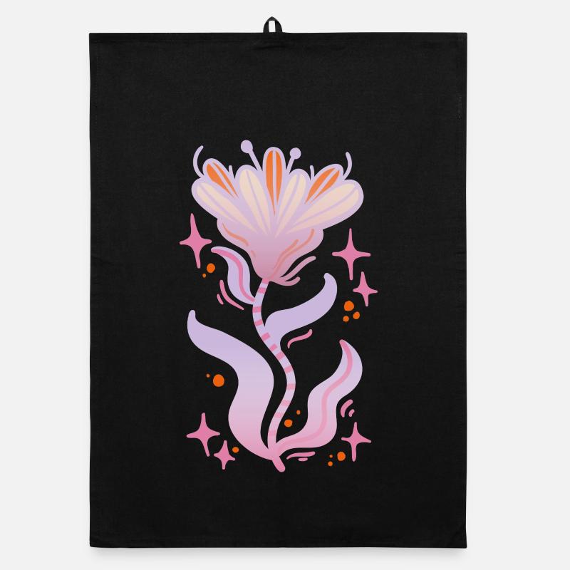 Fleur fantastique rêveuse Torchon bio