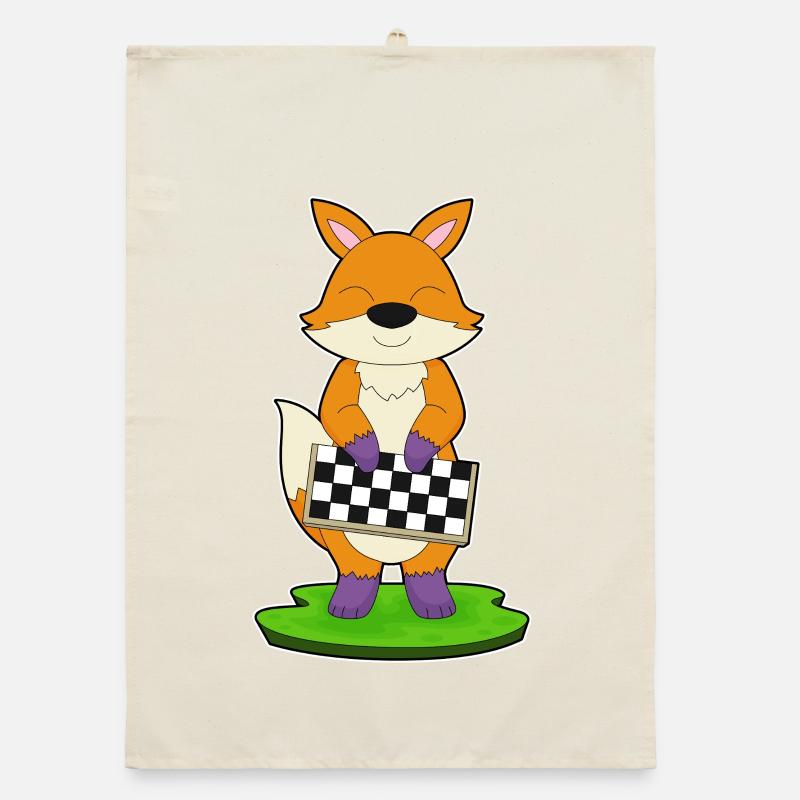 Fox Chess Jeu de société d’échecs Torchon bio