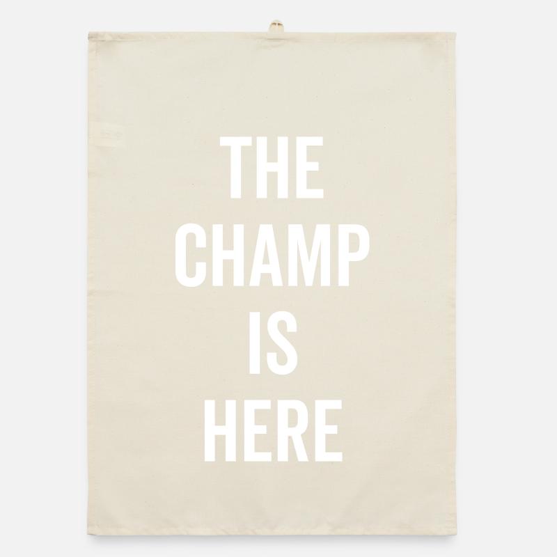 The Champ Is Here Organic dish towel