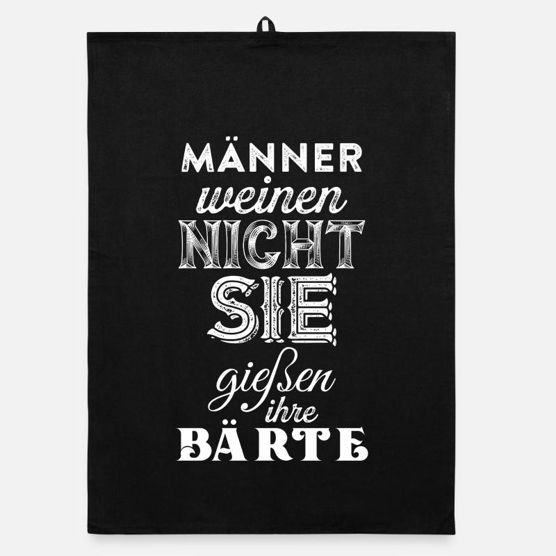 Men never cry, they water their beards / beard Organic dish towel
