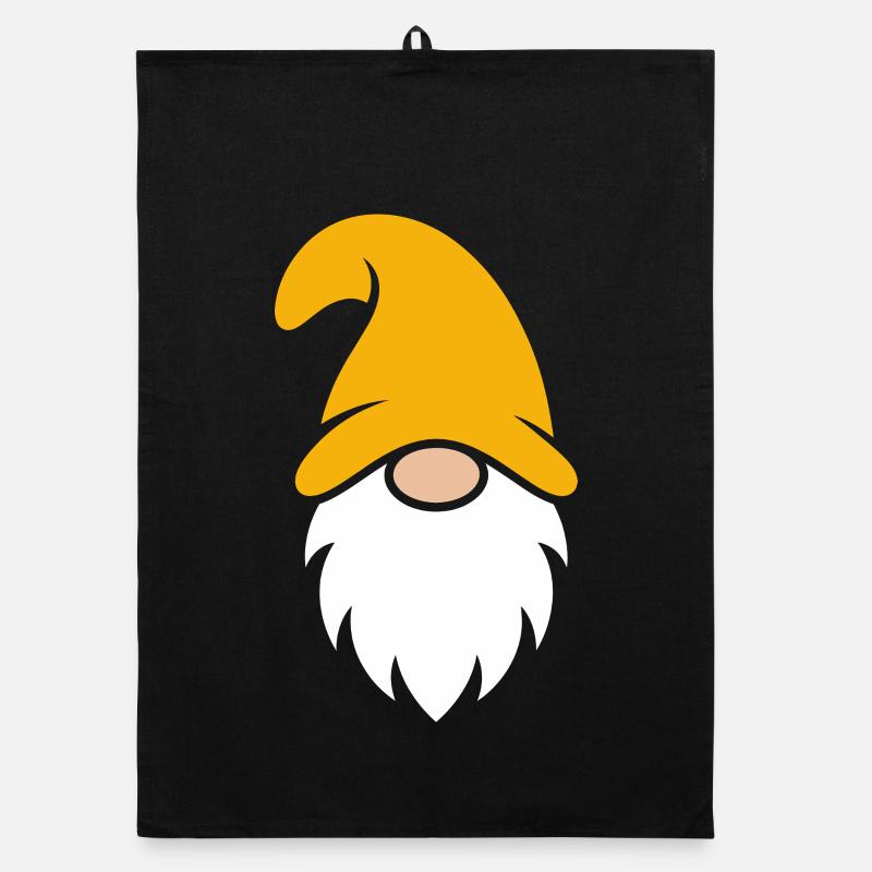 Illustration de gnome de chapeau orange Torchon bio