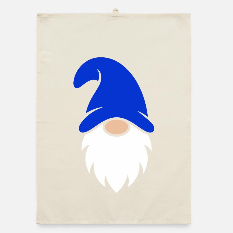 Breloque Gnome barbu bleu Torchon bio