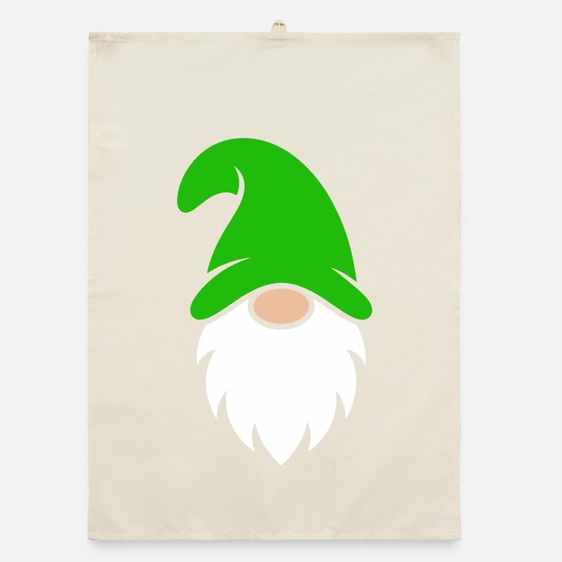 Noël Gnome de Noël chapeau vert clair Torchon bio