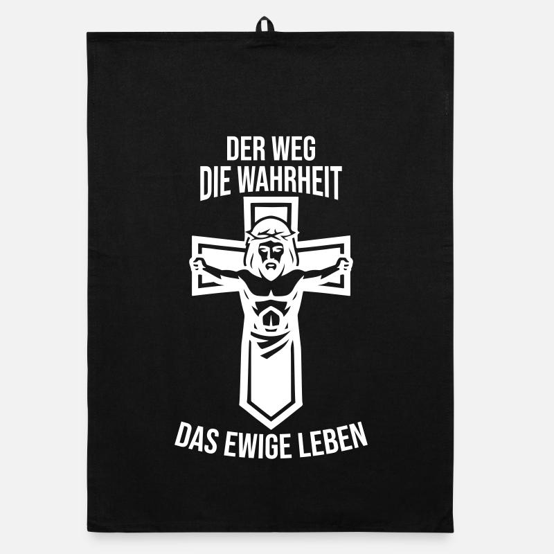 Jesus Way Truth Eternal Life Bible Verse Organic dish towel
