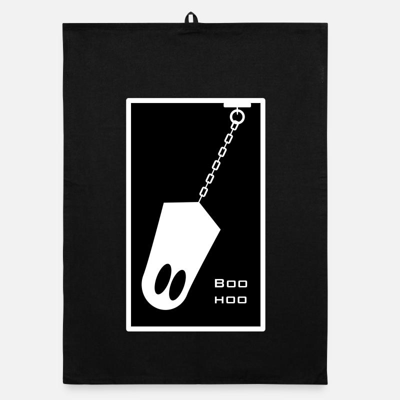Ghost in chain - Organic dish towel - black
