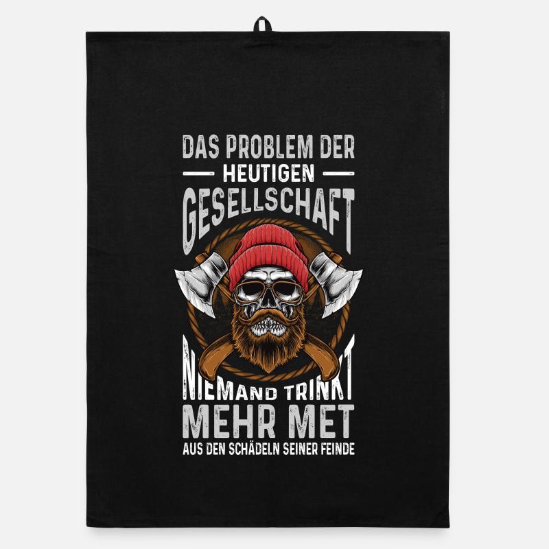 Valhalla Norseman Viking Gift Odin Organic dish towel