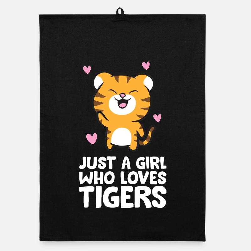 Nur ein Mädchen, das Tiger liebt Organic Geschirrtuch