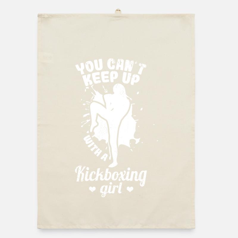Kickboxen Mädchen Organic Geschirrtuch