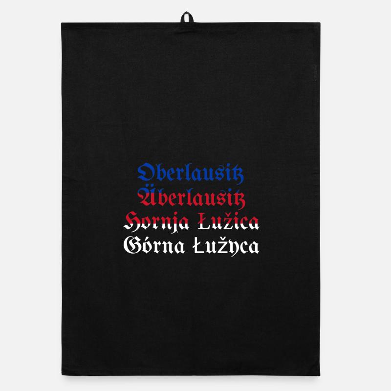 Upper Lusatia with Sorbian flag blue-red-white Organic dish towel