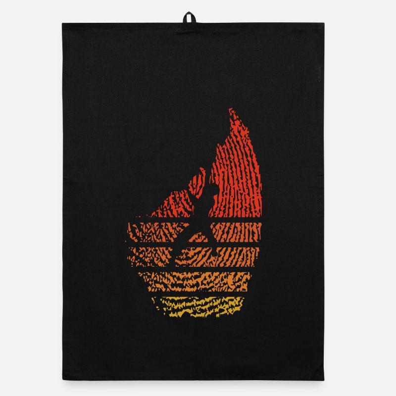 Sunset Summit Silhouette Organic Geschirrtuch