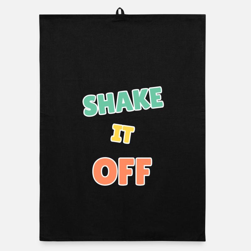 Lebendiges Shake It Off Motivationsdesign Organic Geschirrtuch