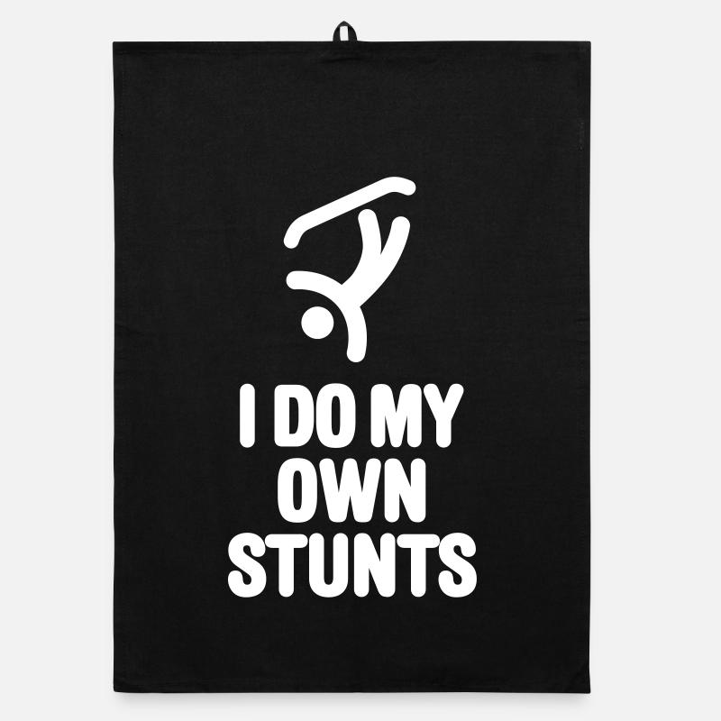 Ich mache meine eigenen Stunts - lustiges Snowboarding Organic Geschirrtuch
