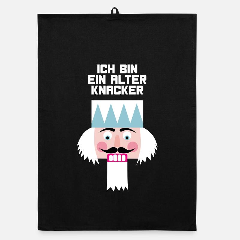 Nussknacker alter Knacker Opa Weihnachten Quote Organic Geschirrtuch