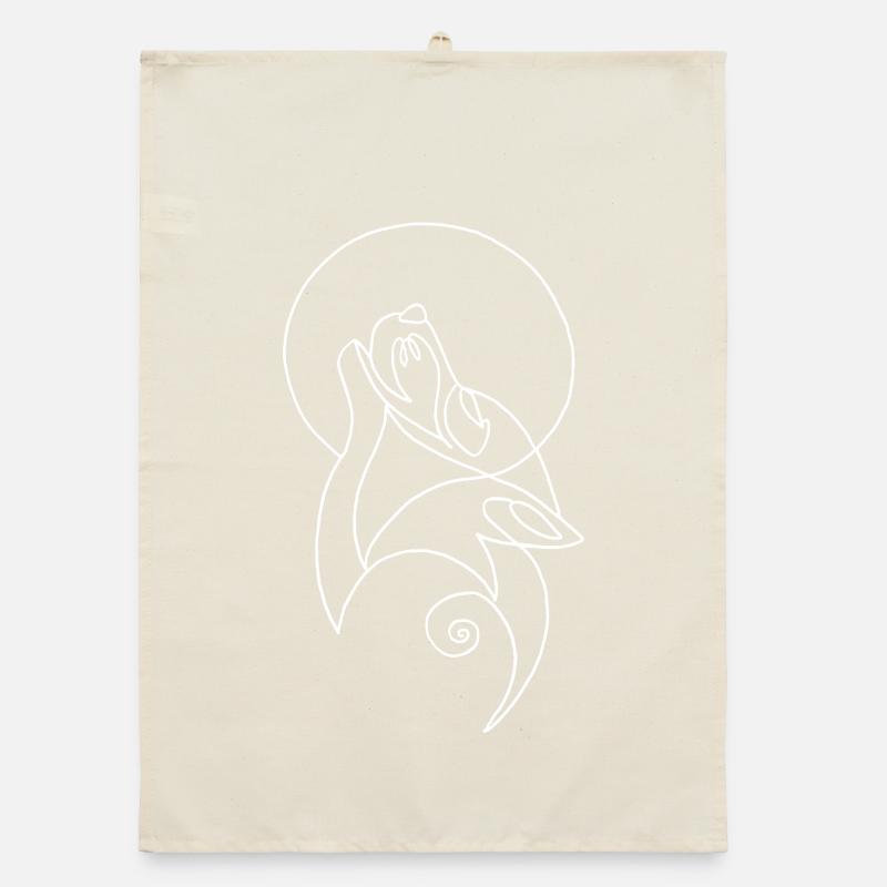 Esquisse du loup blanc Torchon bio