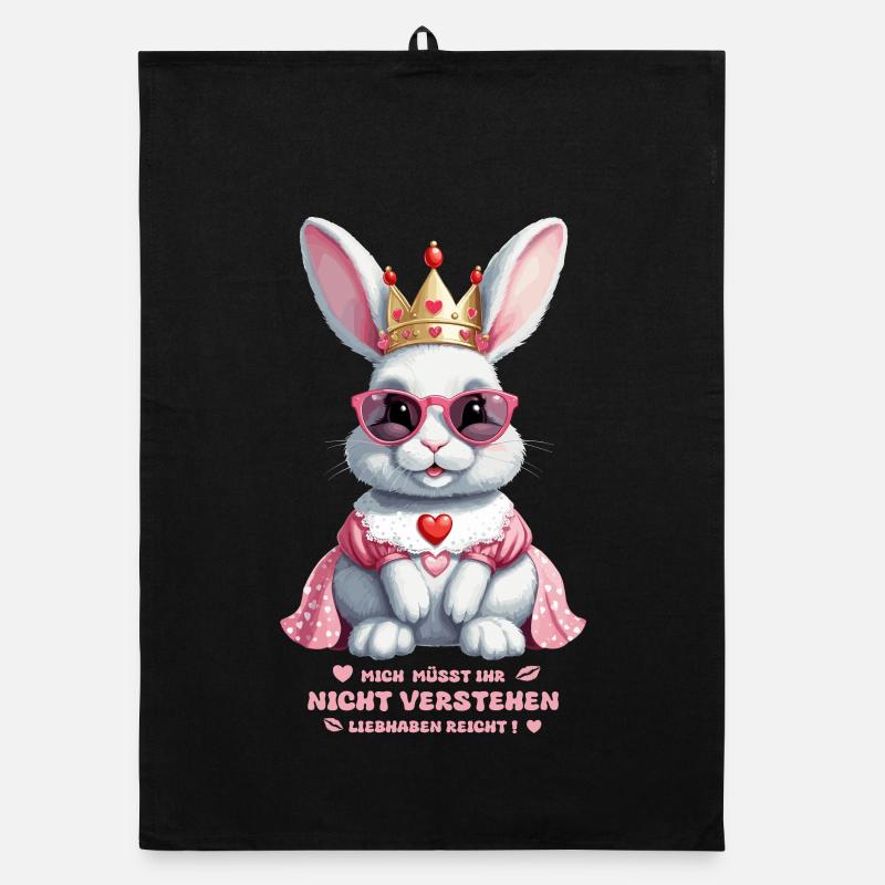 Reine des lapins mignons Torchon bio