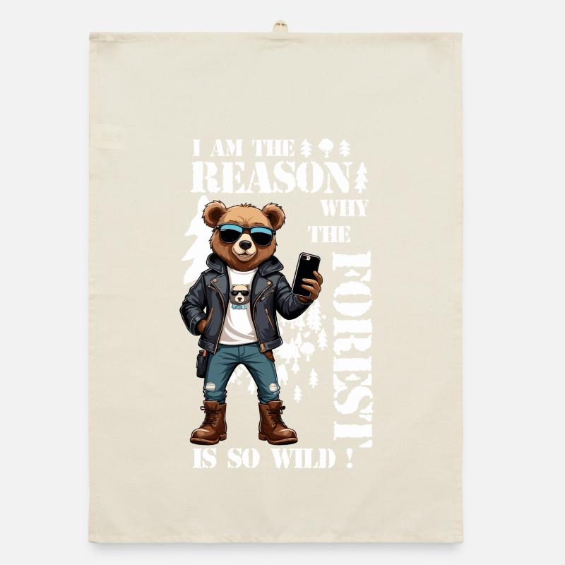 Cool Brown Bear Organic dish towel